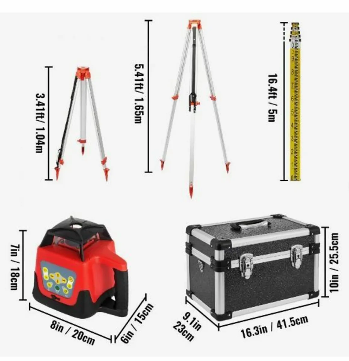 Red Rotary Laser Level Self Leveling Measuring - Image 4