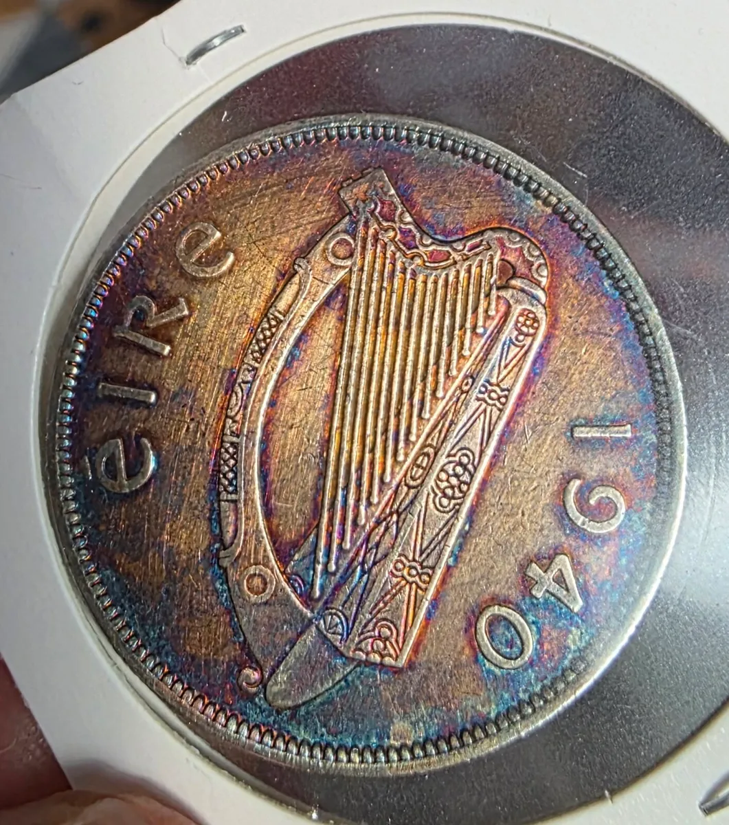 1940 irish silver half crown - Image 2