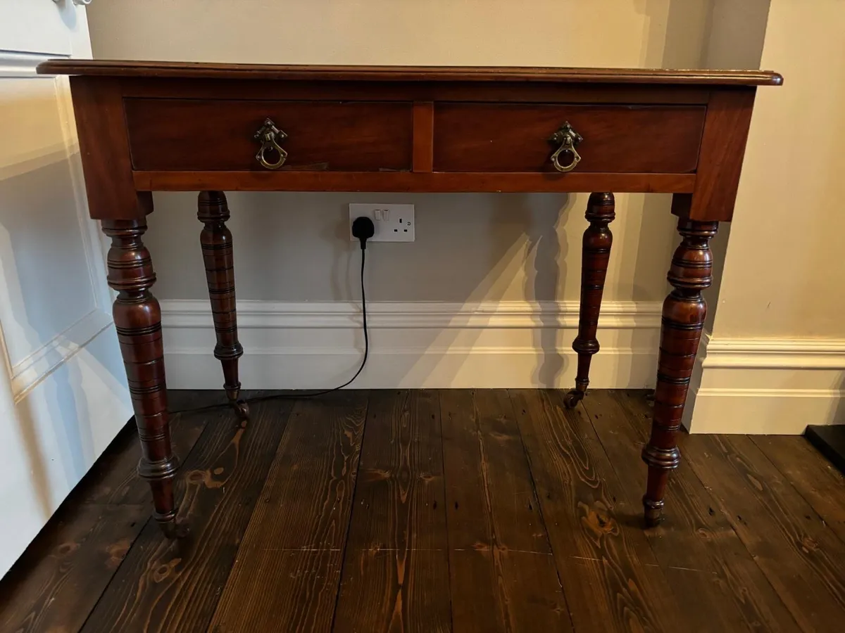 Antique mahogany side table - Image 2