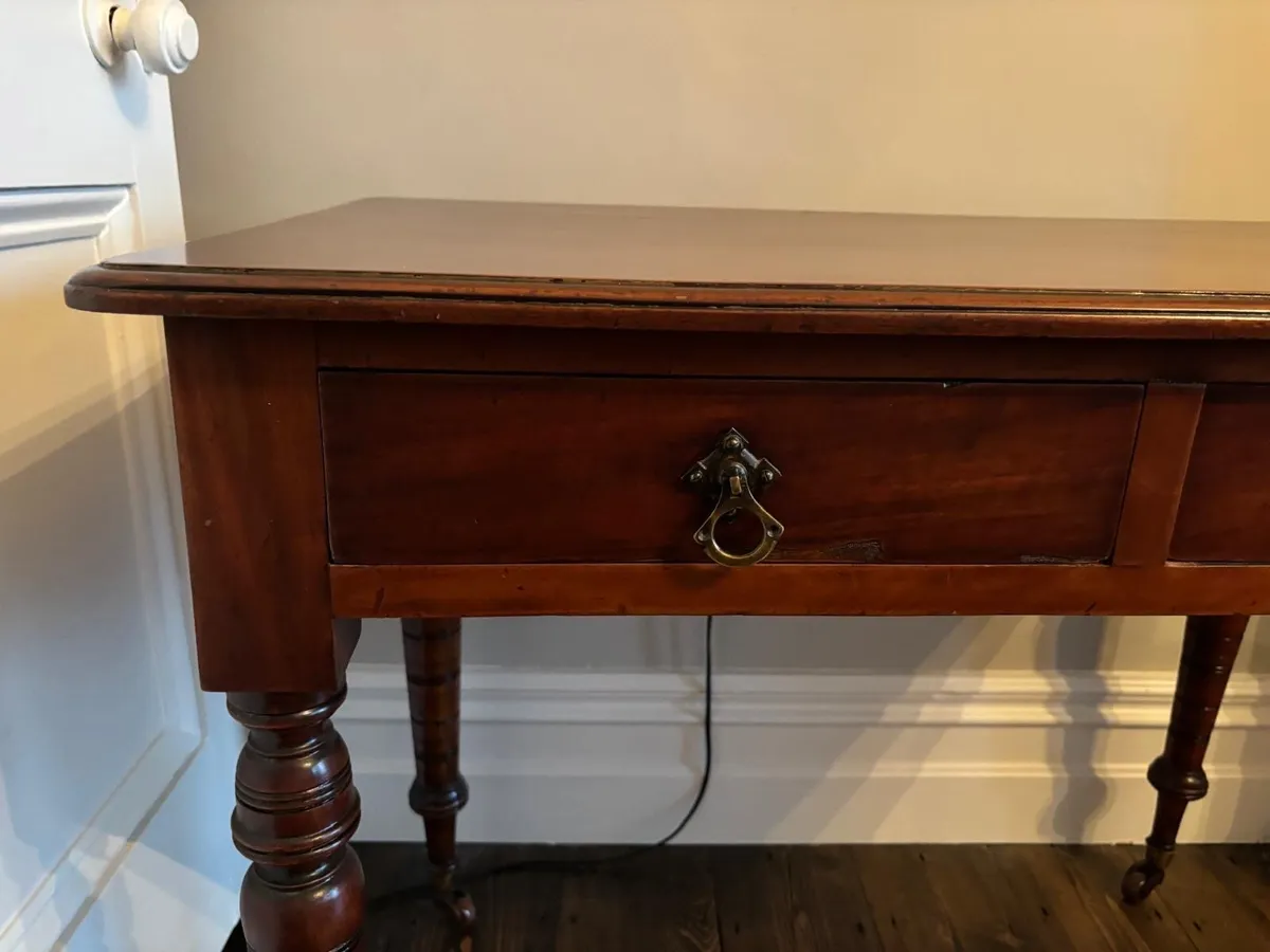 Antique mahogany side table - Image 3