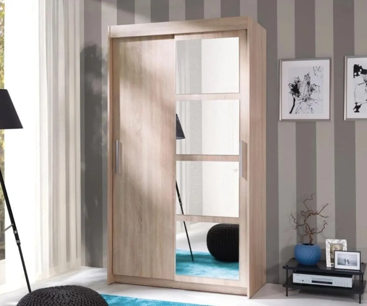 Wardrobe Nero Sonoma 120cm *FREE DELIVERY - Image 1