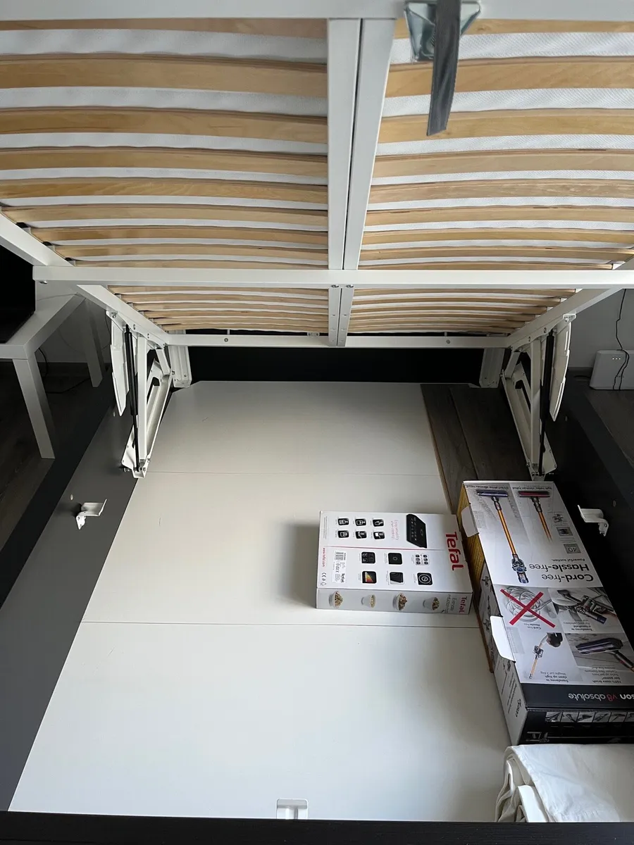 Ikea MALM Double Ottoman Bed with Mattress - Image 3
