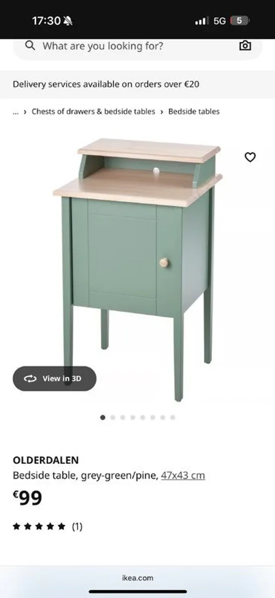 Bedside table - green