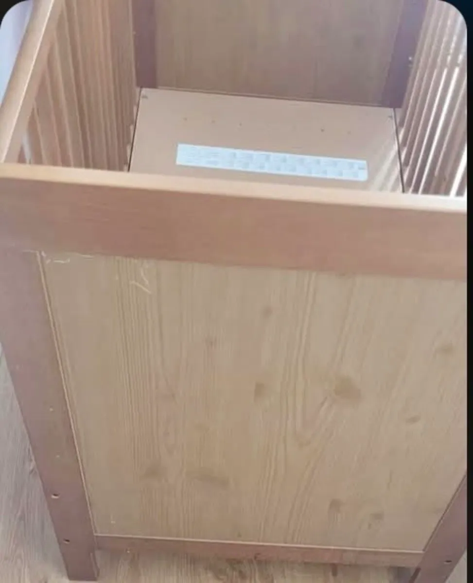 Wooden Cot & Mattress - Image 3
