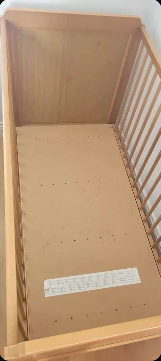 Wooden Cot & Mattress - Image 4