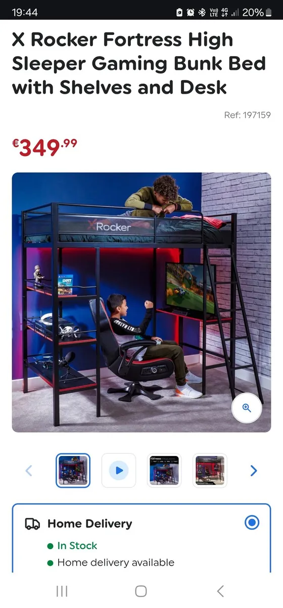 X Rocker Fortress Gaming Bunk Bed - Image 1