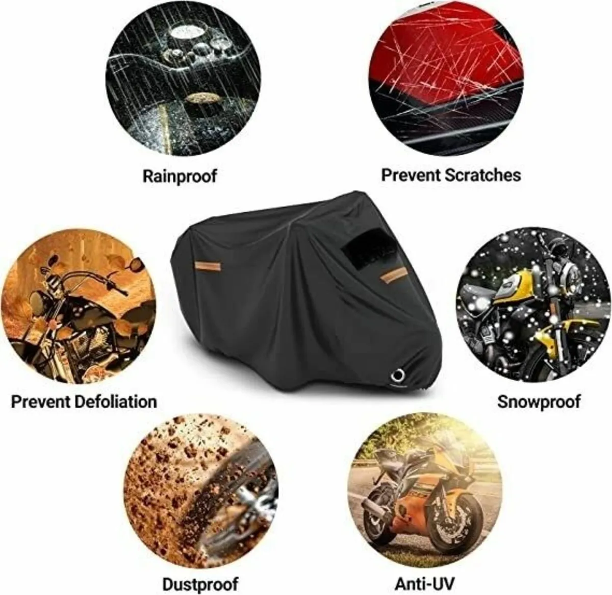 Motorcycle Cover 210D Waterproof Outdoor Motorbike - Image 4
