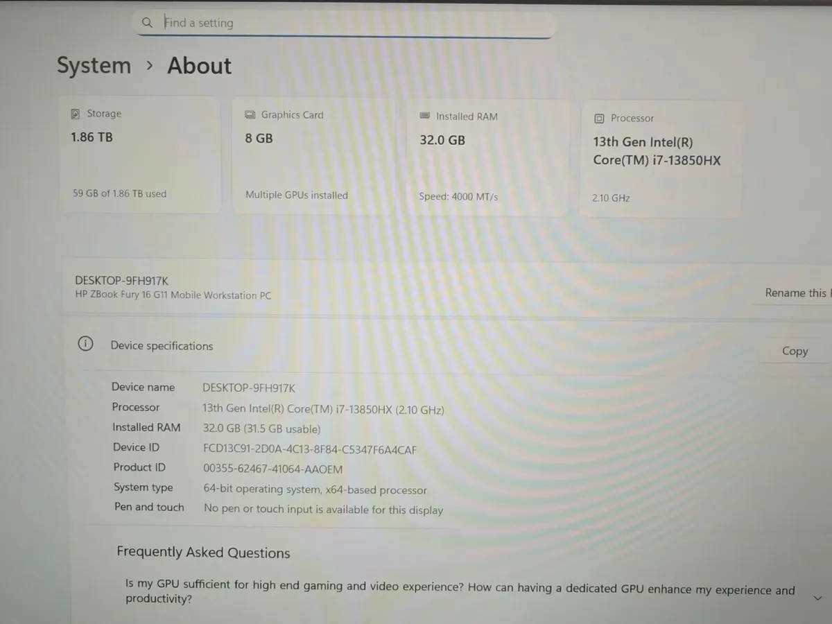 Super Gaming HP ZBook Fury 16 G11 Laptop - Image 2