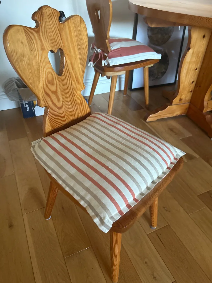 Wooden Table & (4) Chairs - Image 3