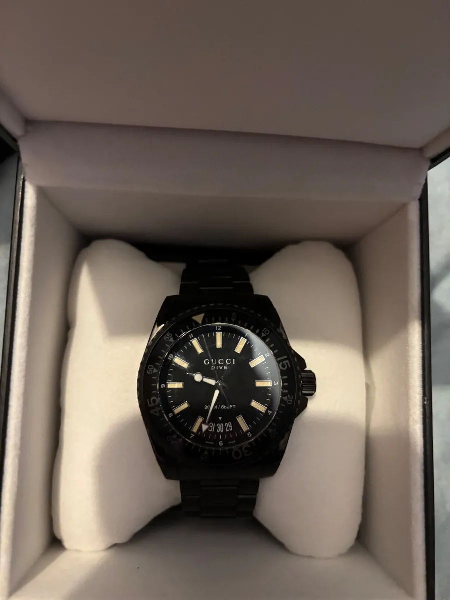 Mens gucci dive watch black - Image 1