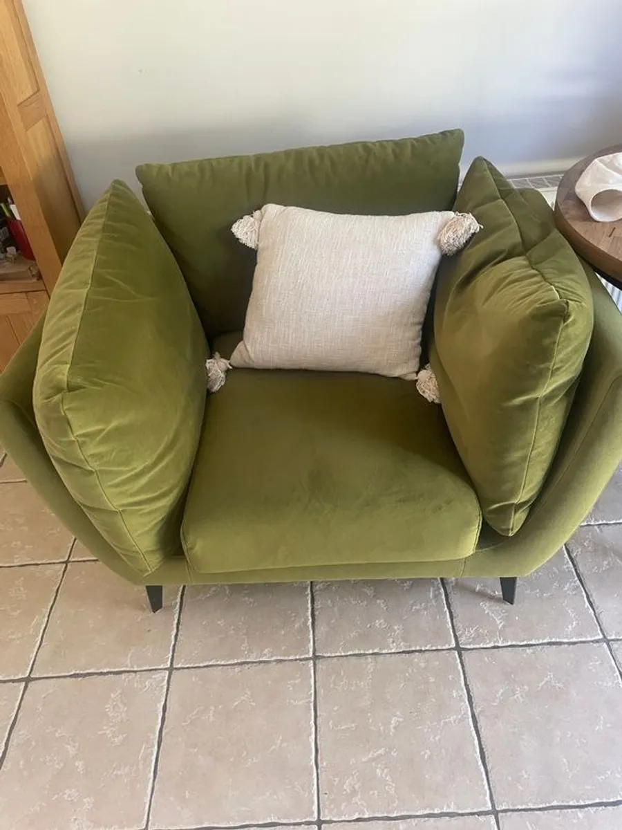 Olive Green Armchair - Image 1