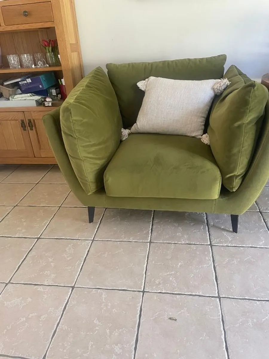 Olive Green Armchair - Image 3