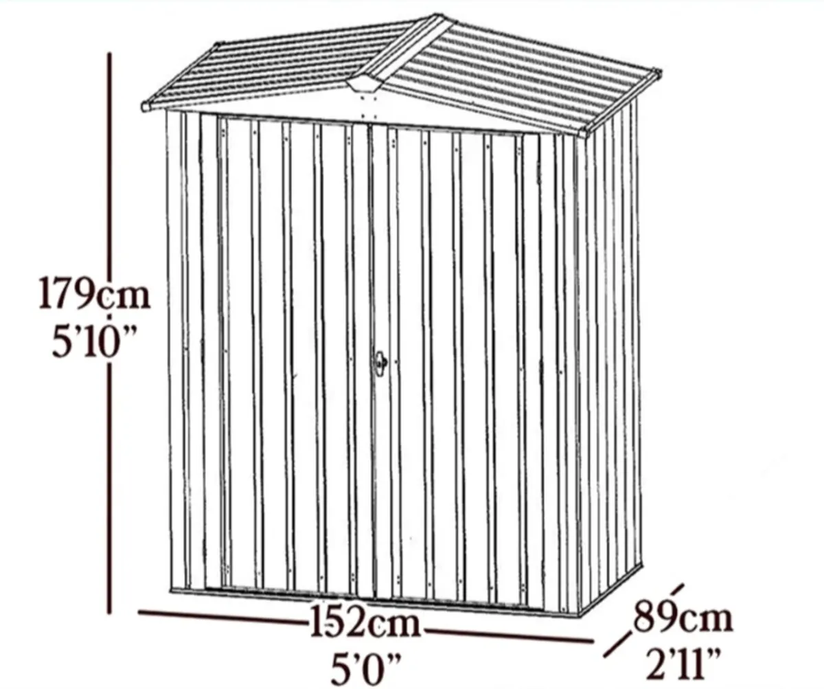 Compact Metal Garden Shed - Image 2