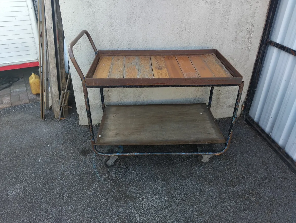 Vintage Factory Trolley - Image 1