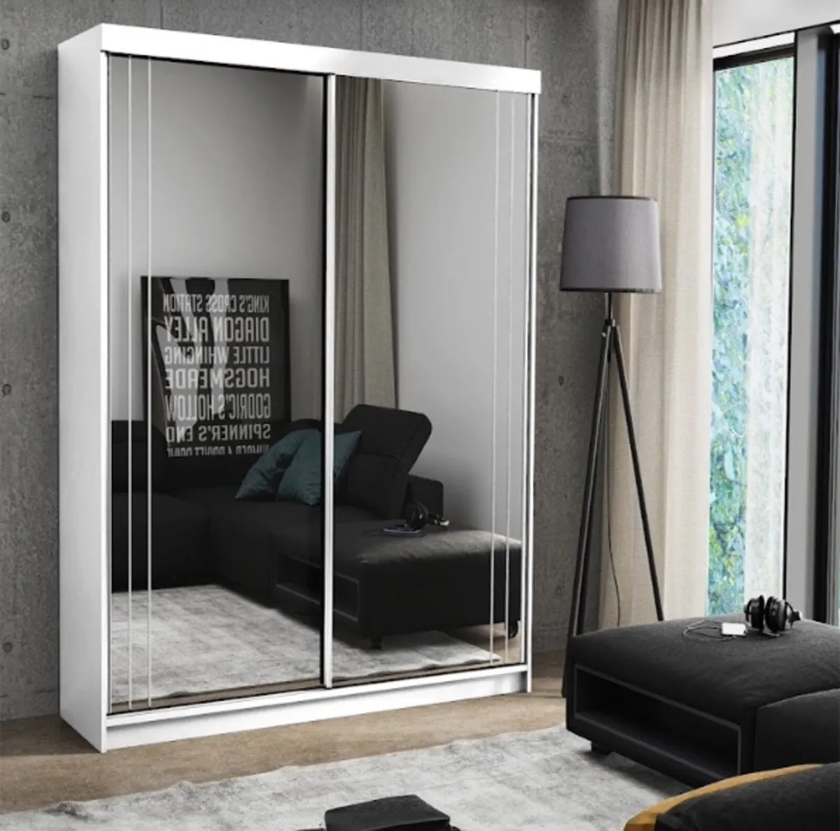 Wardrobe SMART 150cm White *FREE DELIVERY - Image 1