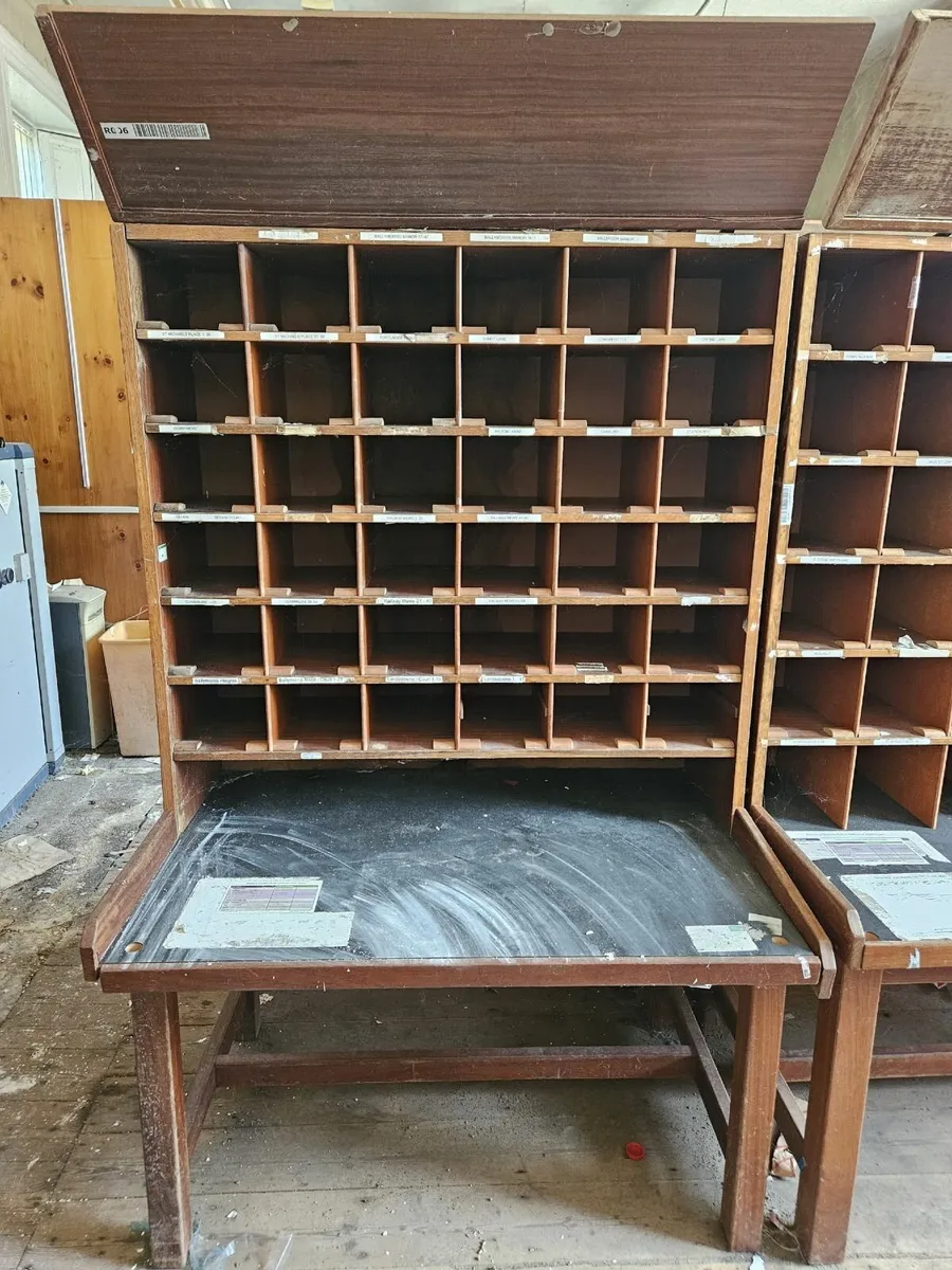 3 x Vintage Post Office Sorting Tables - Image 1