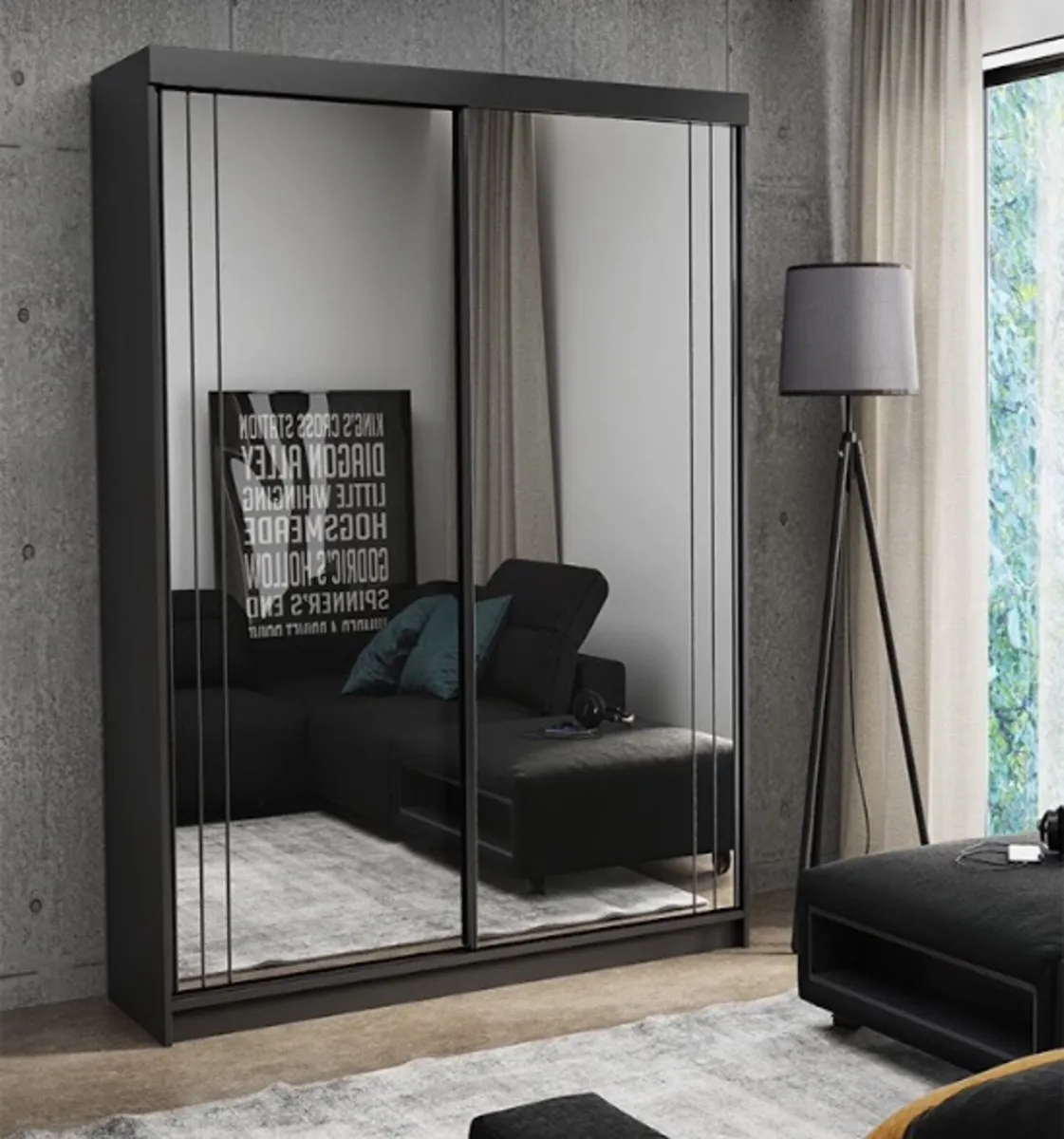 Wardrobe SMART 150cm Grey *FREE DELIVERY - Image 1