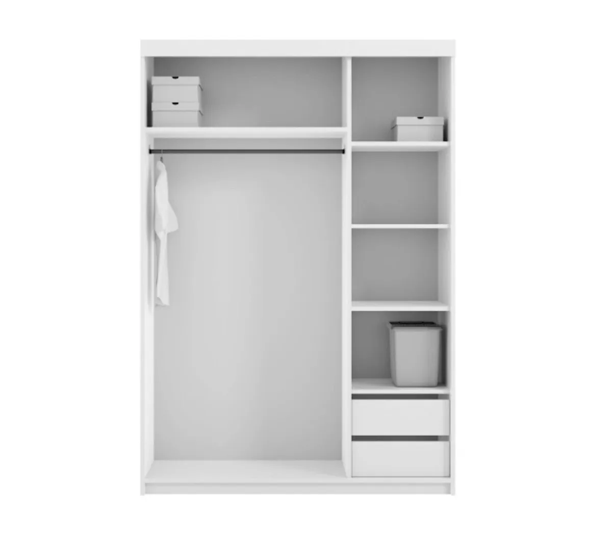 Wardrobe SMART 150cm Grey *FREE DELIVERY - Image 2