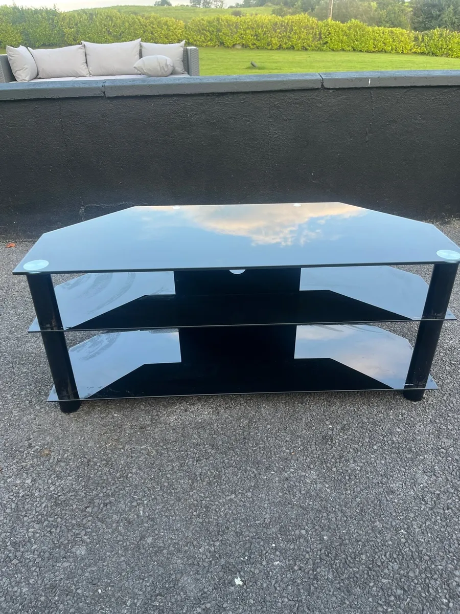 Black Glass TV stand - Image 1
