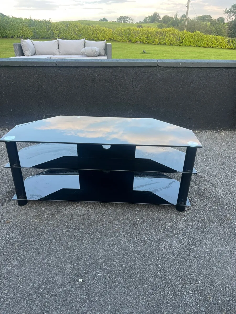 Black Glass TV stand - Image 4