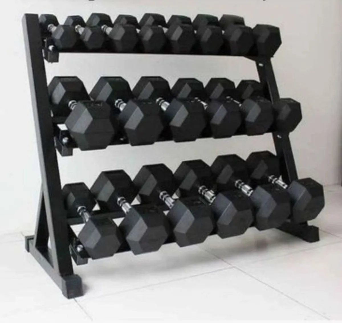 Dumbbells 22.5kg- 40kg (2.5kg increments)8 pairs of Hex Dumbbells (new) - Image 3