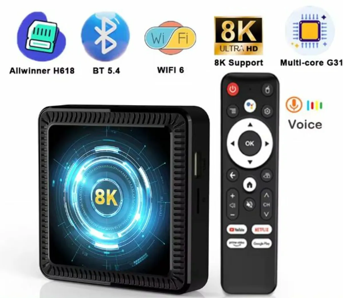 Brand New Android 14 Box Google Voice Remote - Image 1