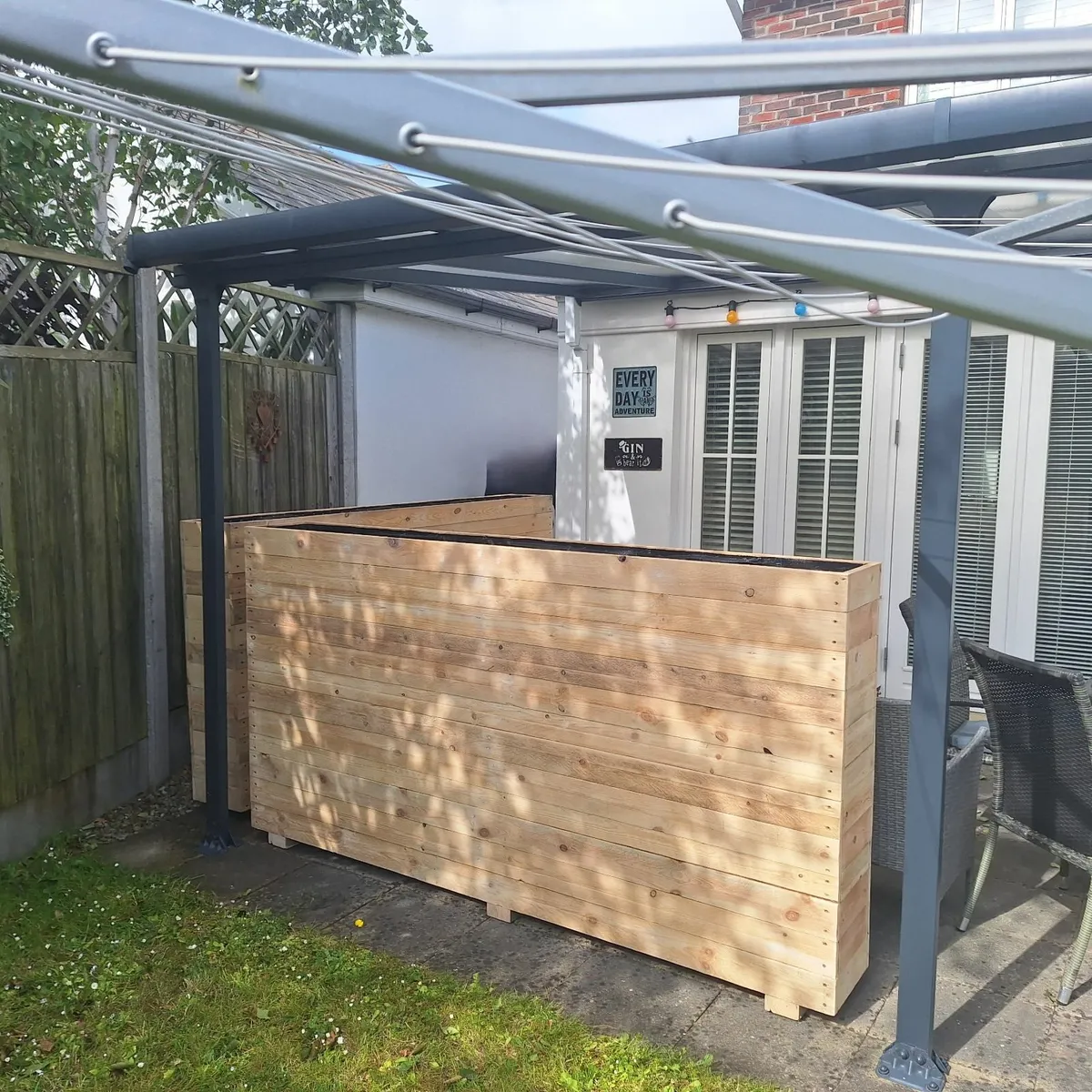 Tall Outdoor Wooden Planter - Image 1