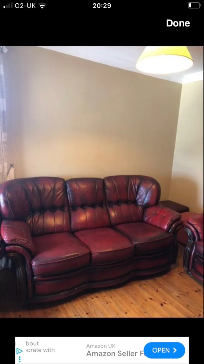 3 seater Couch and two armchairs - Image 2