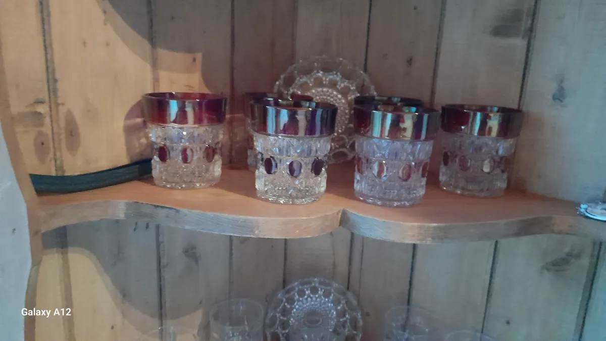 Vintage crystal drinks glasses