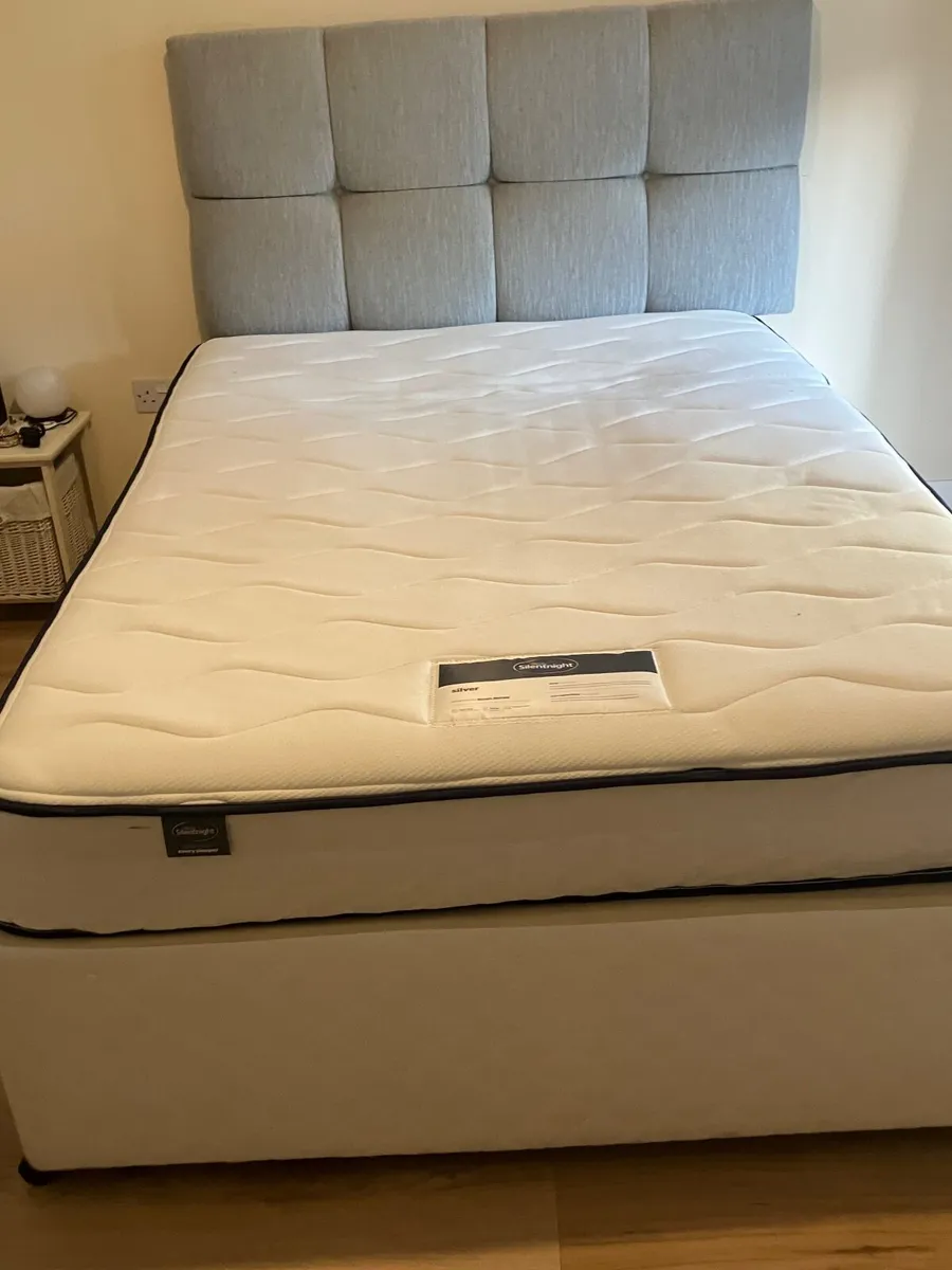 Bed frame headboard and mattress - Image 1
