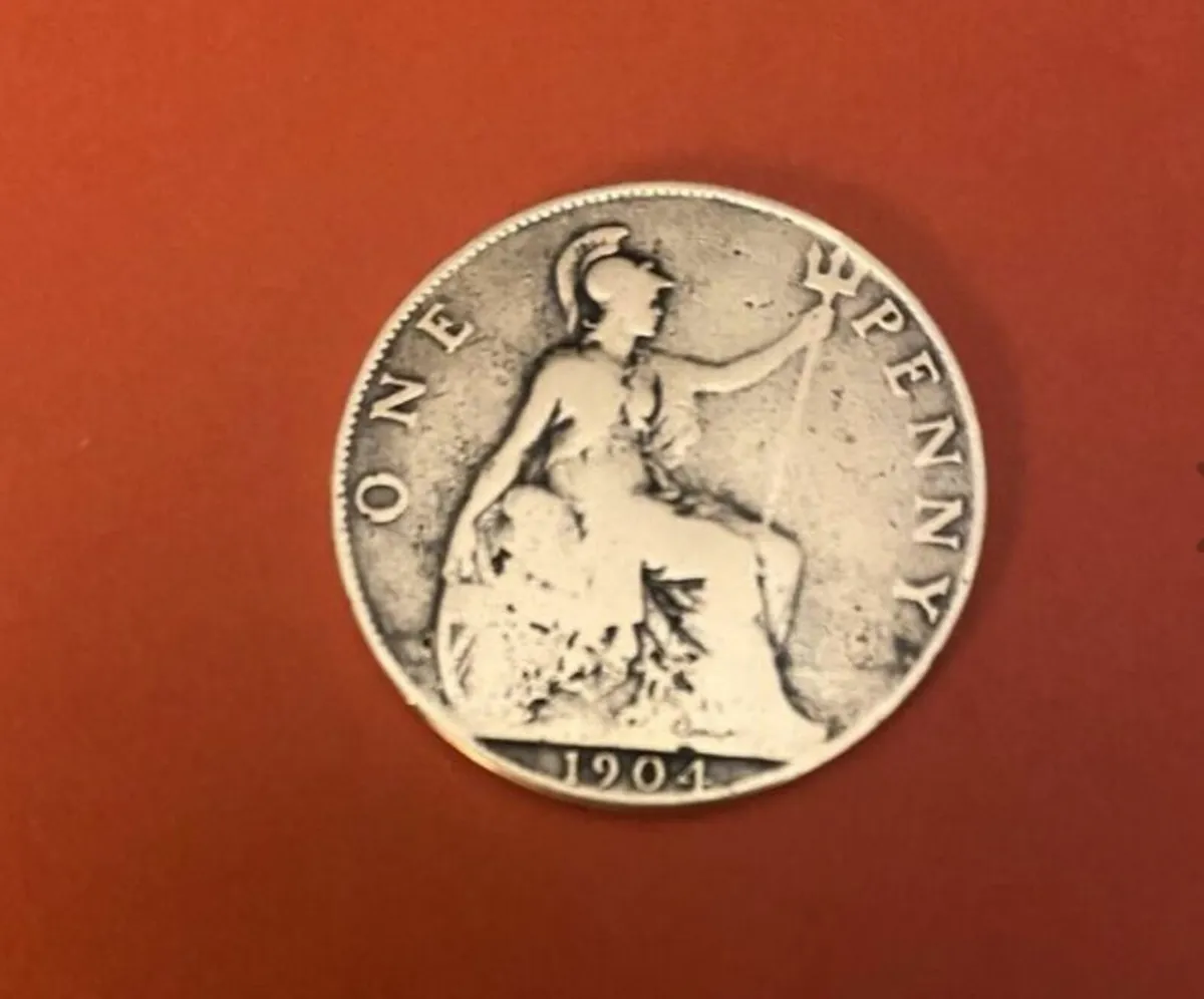 Edward VII, Penny 1904, Free Post - Image 1