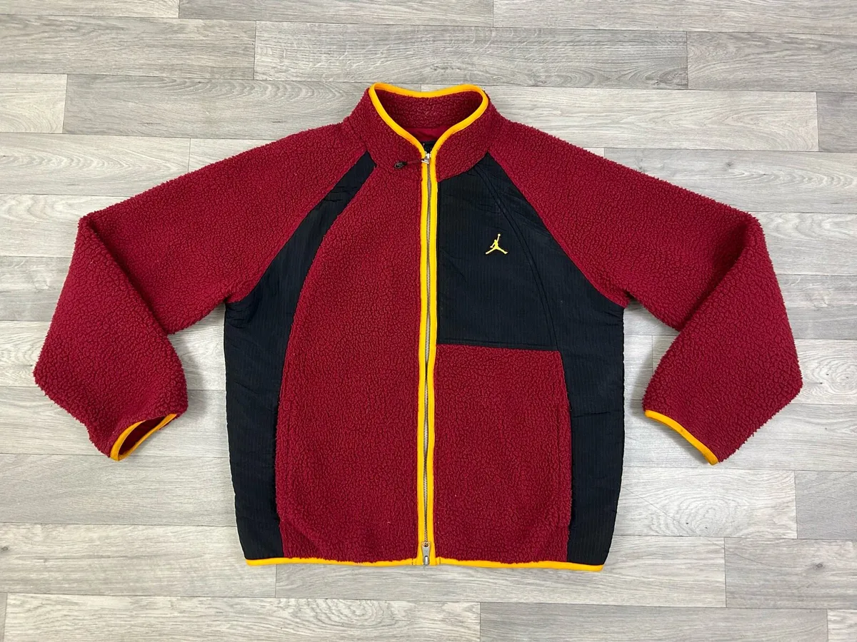 Nike Air Jordan Sherpa Fleece Jacket Mens Medium - Image 1