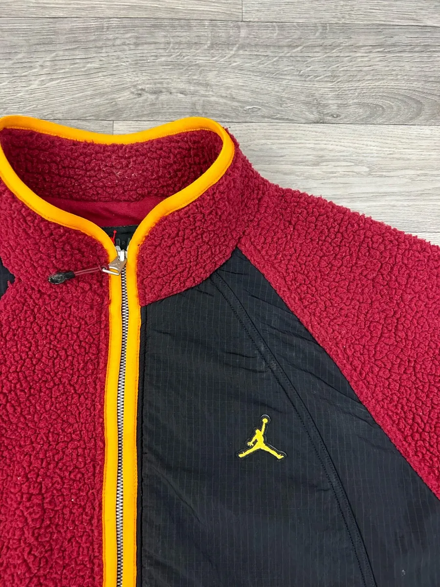 Nike Air Jordan Sherpa Fleece Jacket Mens Medium - Image 3