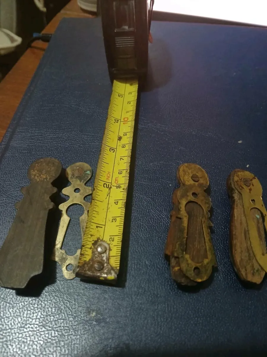 Antique Timber Door Escutcheons - Image 2