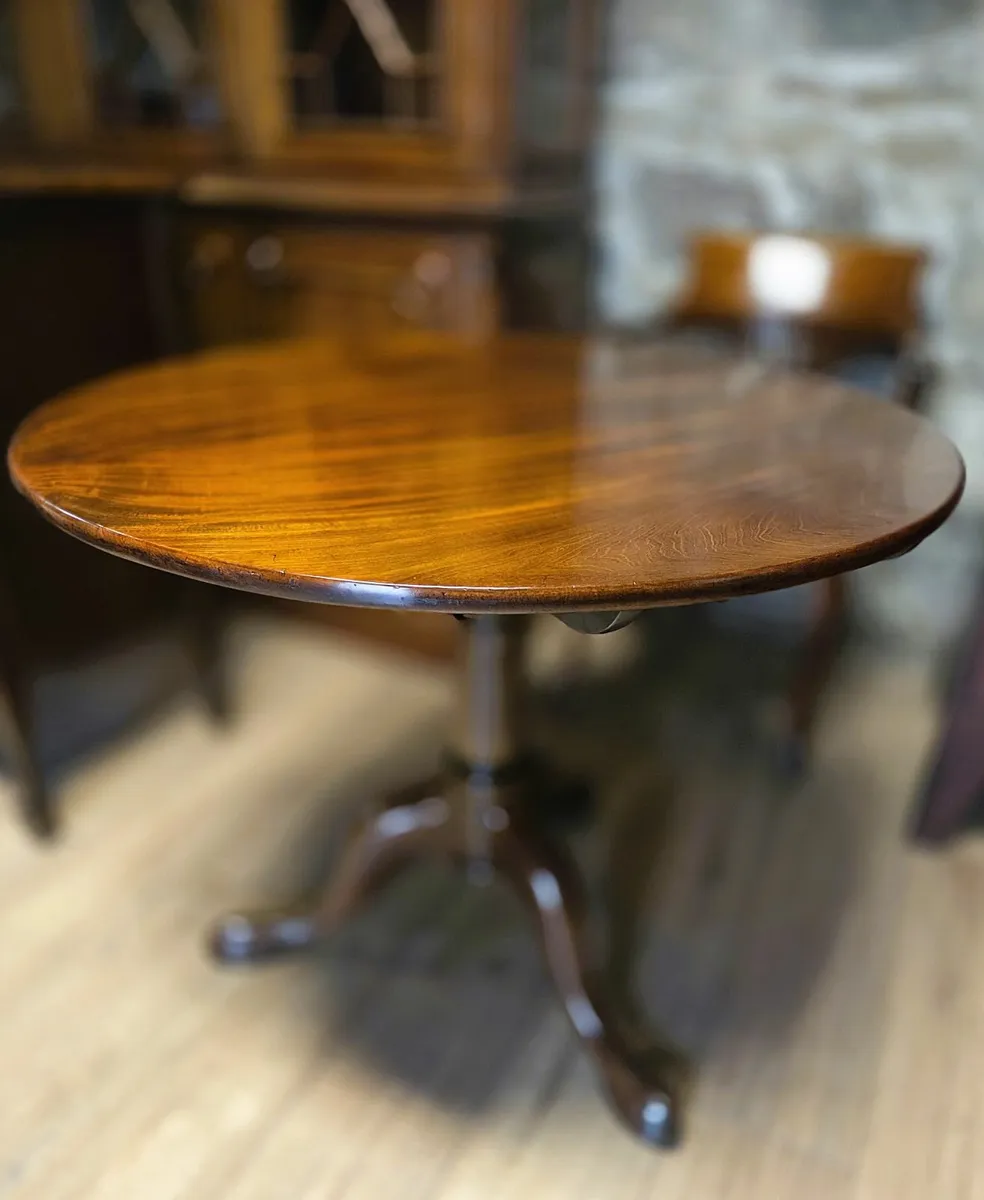 Georgian Flip Top Bird Cage Table- Circa 1830 - Image 1