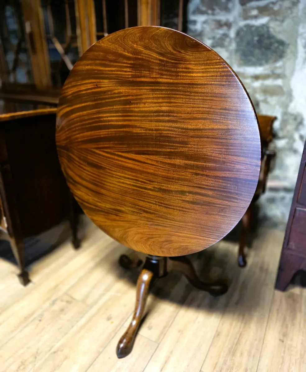 Georgian Flip Top Bird Cage Table- Circa 1830 - Image 3