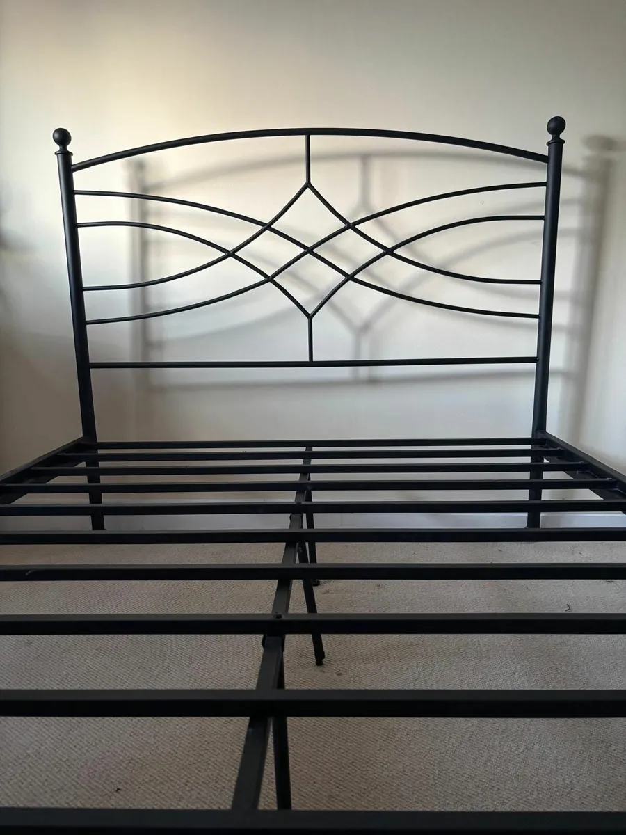 Double bed frame - metal black - Image 4