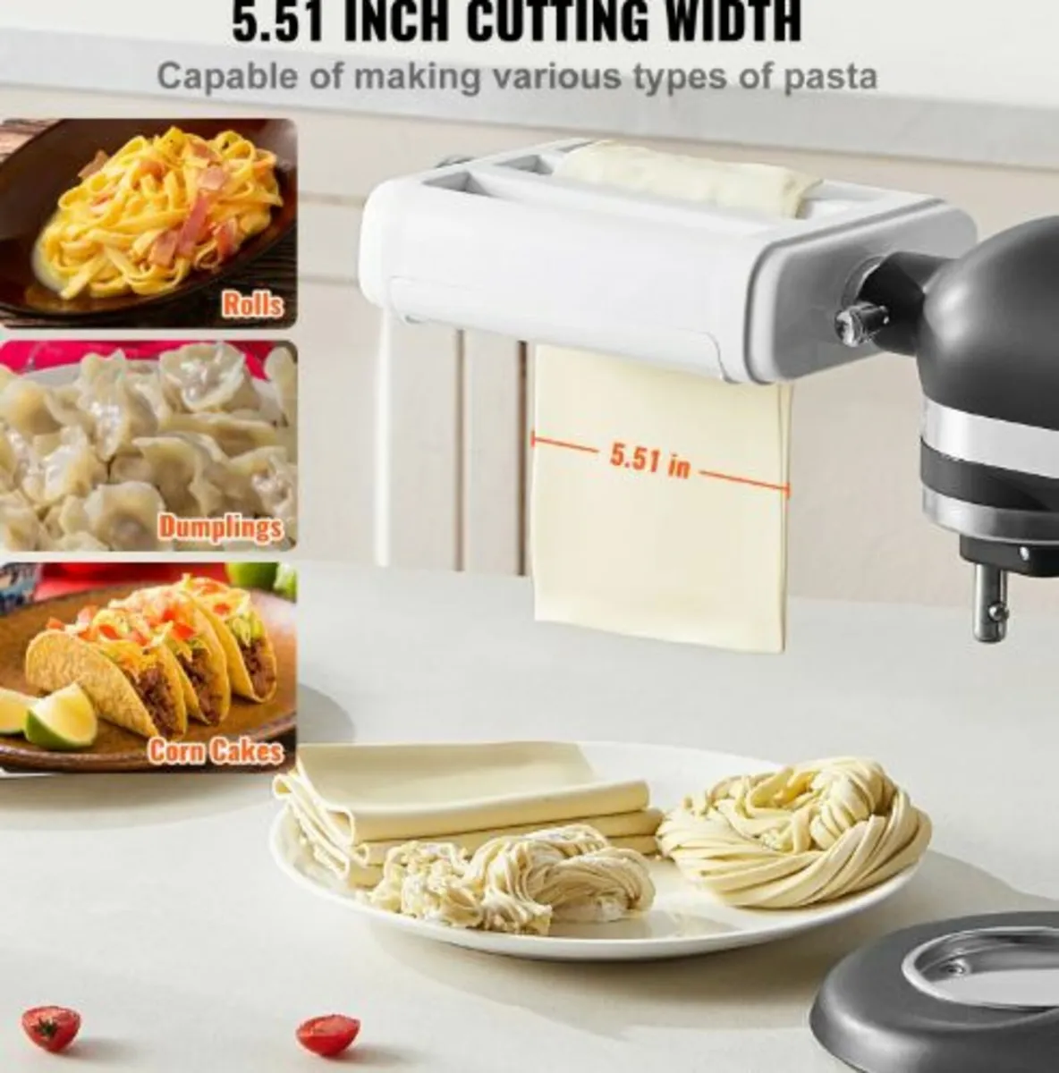 Pasta Attachment for KitchenAid Stand Mixer,3-IN-1 - Image 1