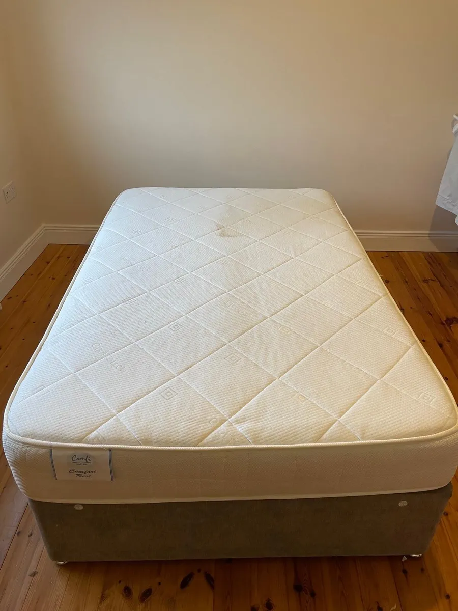4ft Double Divan Bed and Mattress - Image 1