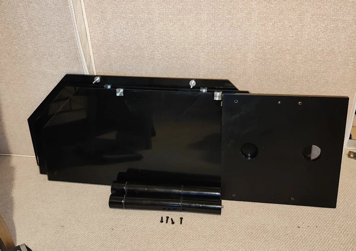 TV Unit - Up To 45 cm Black Furniture Cabinet - Image 4