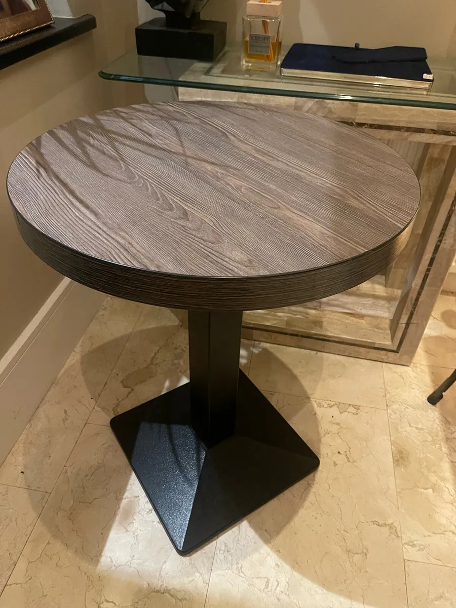 Very Solid Circular Commercial Restaurant Table - Image 1