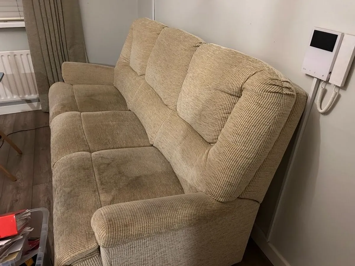 three seat couch and armchair - Image 2