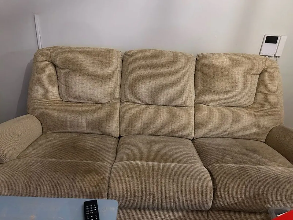 three seat couch and armchair - Image 3