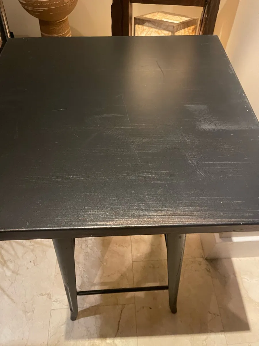Lovely Tall Square Metal Restaurant Table -Deliver - Image 2