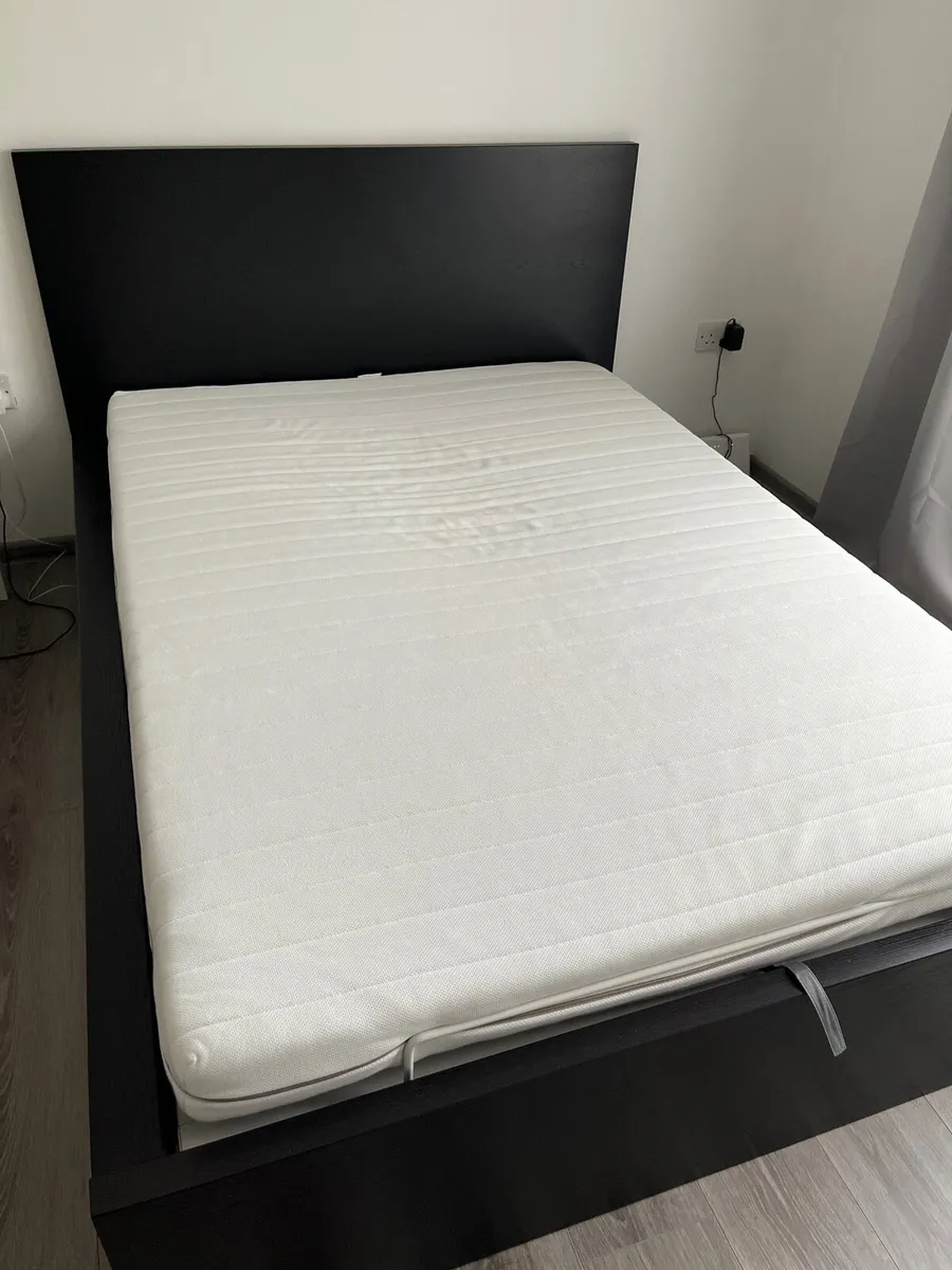 Ikea MALM Double Ottoman Bed with Mattress - Image 1