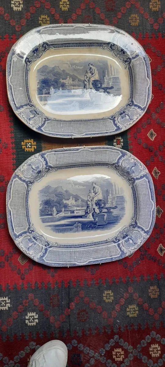 Marple Turner Blue Scenes 15" Round Platter - Image 2