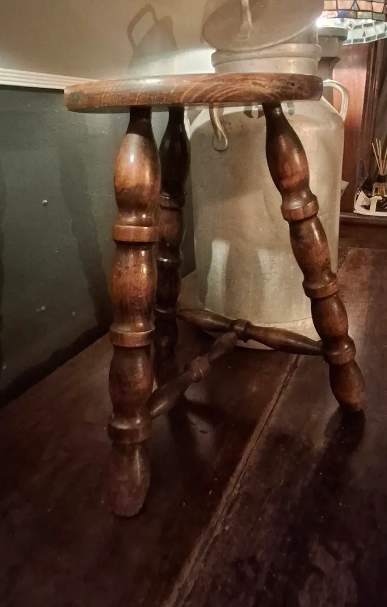 Antique Milking Stool - Image 3