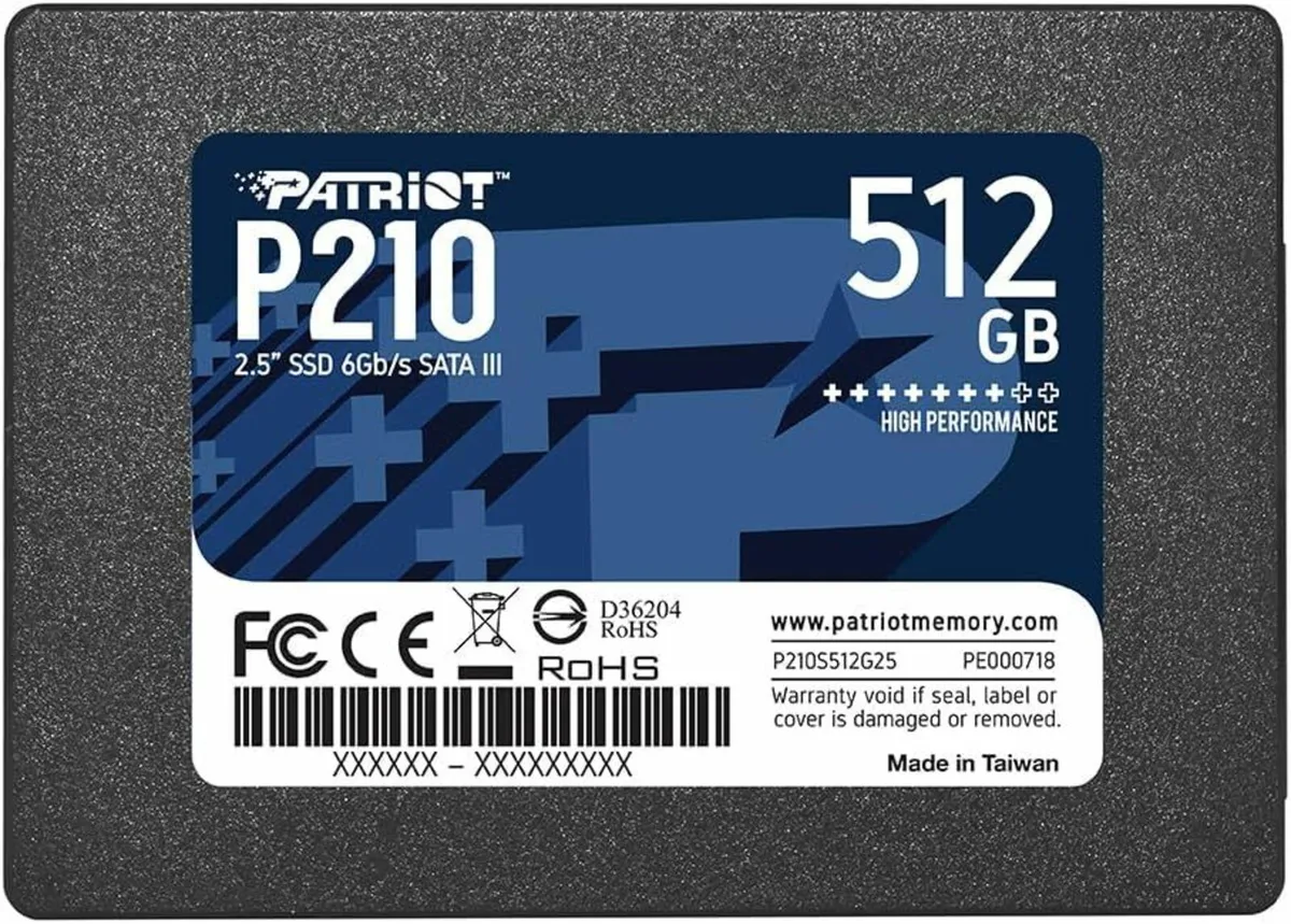 Patriot 512GB 2.5" SSD 550MB/s - Image 1