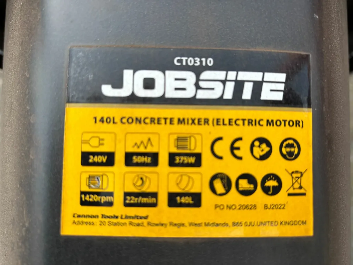 New Jobsite 220/240v electric cement mixer - Image 2