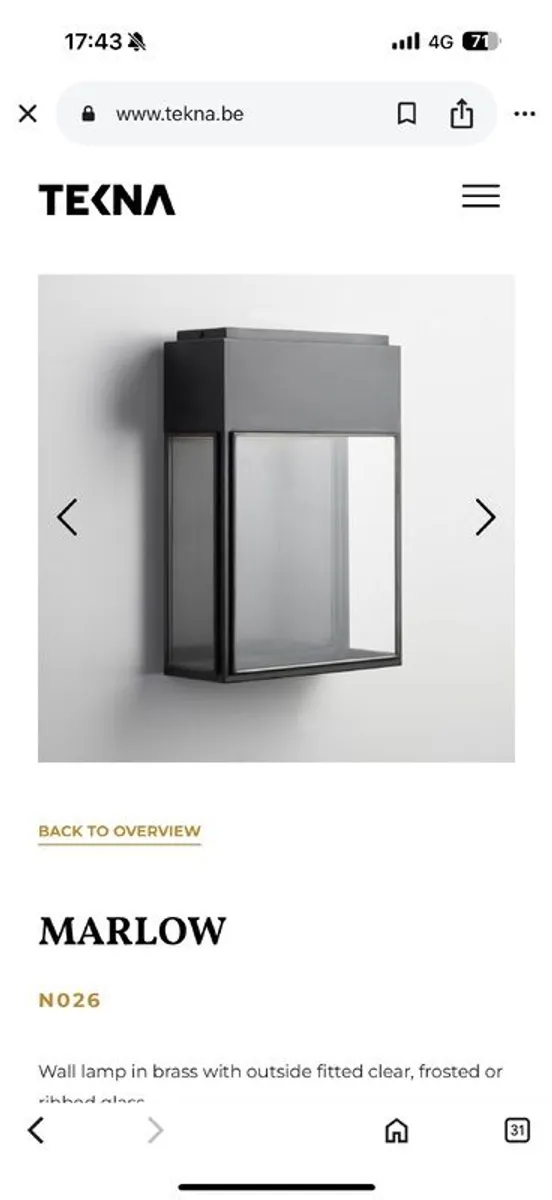 Tekna LED Wall Light x 2 - Image 1
